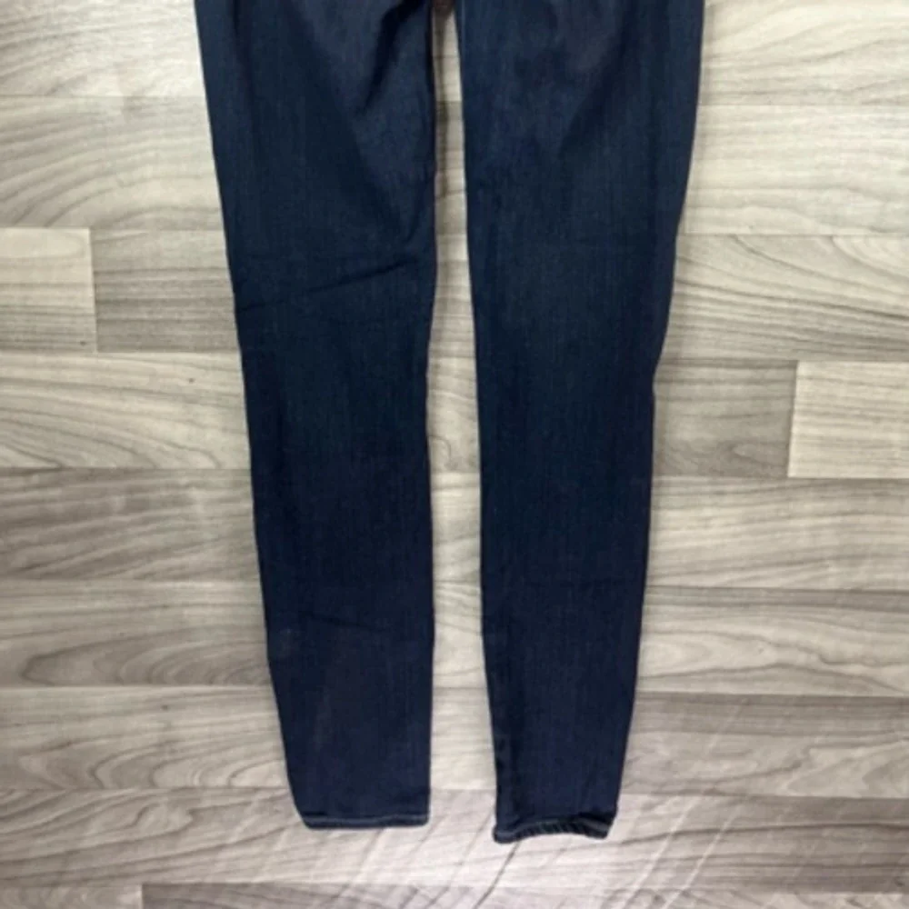 Paige Womens Slim‎ Skinny Jeans Blue Dark Wash Mid Rise Zip Pockets Denim 25